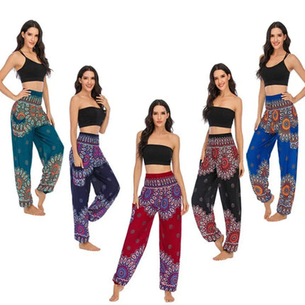 Women Loose Casual Bohemian Yoga Fitness Pants