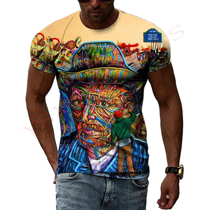 Men 3D Summer Street Art Graffiti Tees