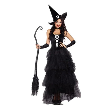 Women Gothic Black Witch Costume