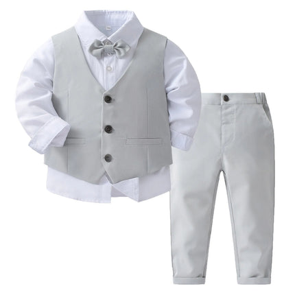 Boy Gentleman Bow Tie 4pc Tuxedo Sets