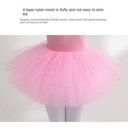 Girl Ballet Gymnastics Leotard Tutu Dress