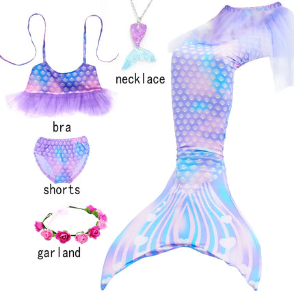 Girl Mermaid Tail Beach Dresses