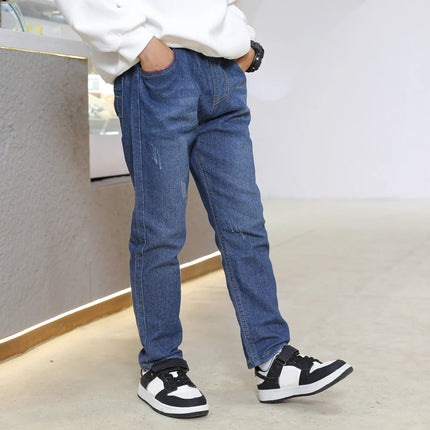 Boys Slim Casual Elastic Denim Jeans - Mad Fly Essentials