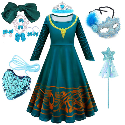 Girl Costume 2-10Y Princess Halloween Carnival Party Dress