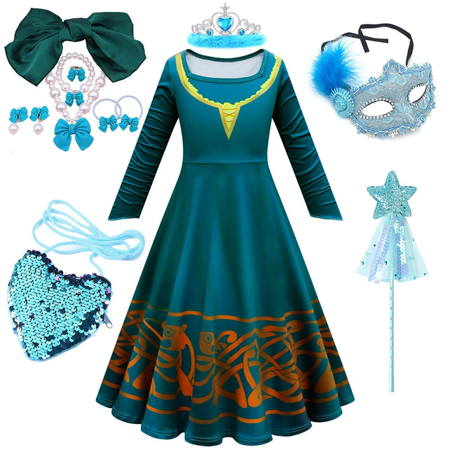 Girl Costume 2-10Y Princess Halloween Carnival Party Dress