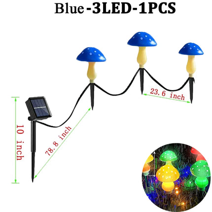 Solar Outdoor Garden Pathway Mushroom Light Sets