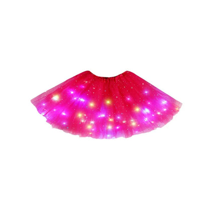 Women Girls LED Tulle Luminous Party Tutu Fairy Dress