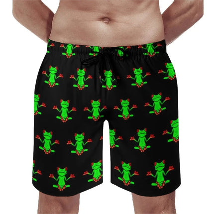 Men Funny Frog 3D Boardshorts