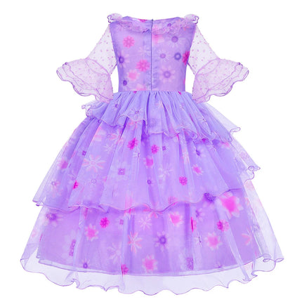 Baby Girl Pink Purple Birthday Charm Costume Flock Dress