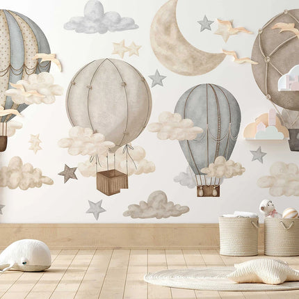 Cartoon Hot Air Balloon 3D Wallpaper