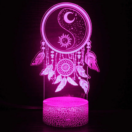 3D Illusion Dream Catcher 16 Color Changing LED Night Light