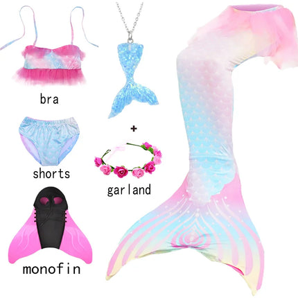 Girl Mermaid Tail Beach Dresses