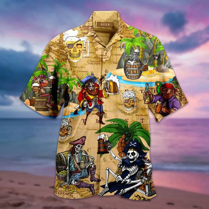 Men Fashion Passion Meaty Short Hawaiian Beach Shirt
