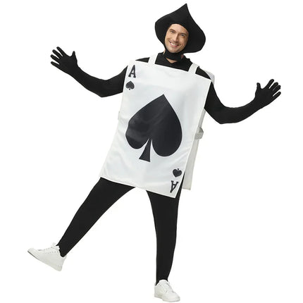 Boy Ace of Spades Hearts Poker Playing Card Costume