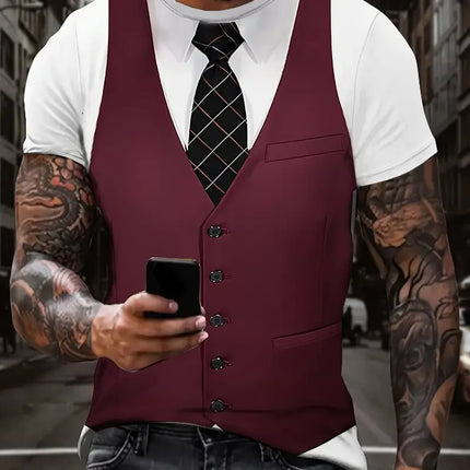 Men Fashion 3D Short Suit Graphic Shirts