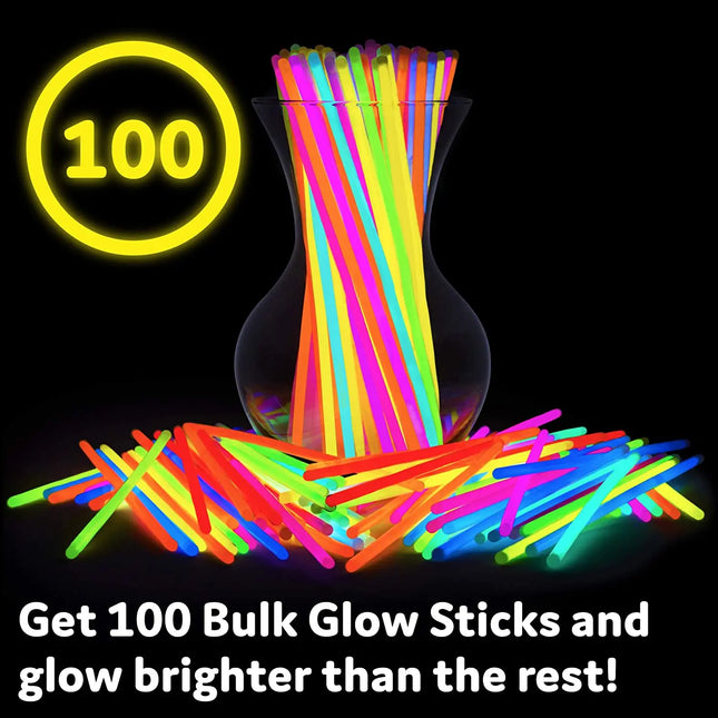 8in Glow Stick 100pk Party Bracelets