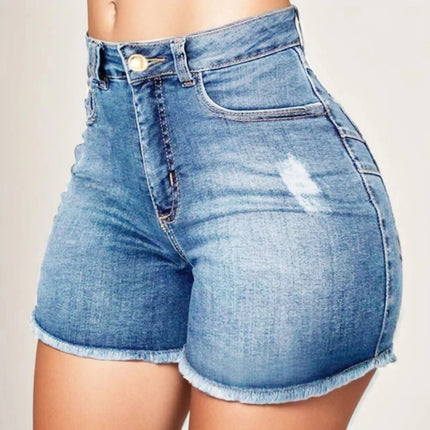 Women Slim High Waist Jean Shorts