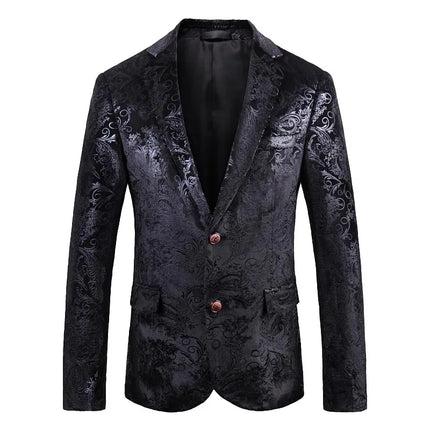 Men Business Casual Floral Party Blazer