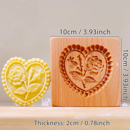 Wood Heart 3D DIY Embossed Cookie Cutter