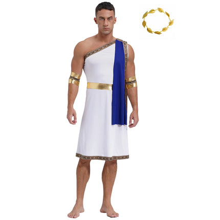 Men Ancient Greek Roman Caesar Costume Set