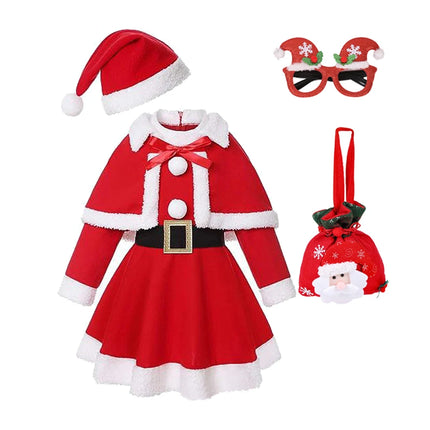 Baby Girl Elk Christmas Santa Hooded Costume