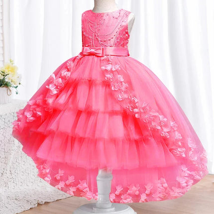 Baby Girl 3-12Y Petal Pink Bridesmaid Party Evening Dress