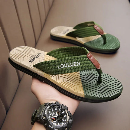 Men Outdoor Beach Multicolor Flip Flops