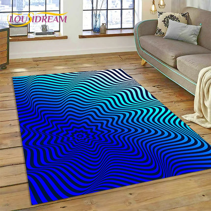 3D Vortex Visual Illusion Living Room Rug