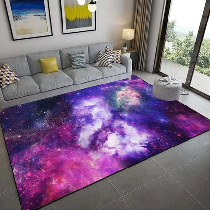 Modern 3D Space Planet Galaxy Illusion Rugs