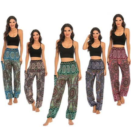 Women Loose Casual Bohemian Yoga Fitness Pants