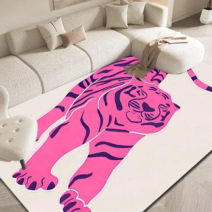 Nordic Leopard Cat Animal Living Area Rugs