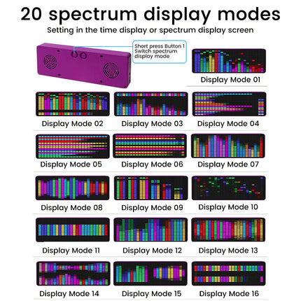 Digital RGB Rhythm Music LED Voice Electronic Clock