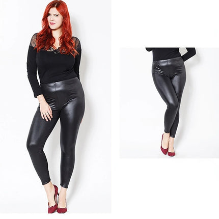 Women Plus Leather Slim Clubwear leggings