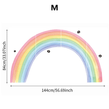 Large Rainbow Pastel 3D Nursery Wall Sticker