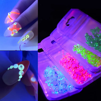 Luminous Crystal Rhinestone -8 Color-3D Nail Art