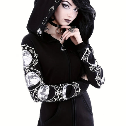 Women Y2K Gothic Moon Hoodies