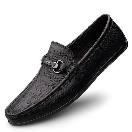 Men Leather Business Casual Loafers - Mad Fly Essentials