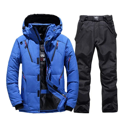 Men Thermal Winter Skiing Down Jacket Set