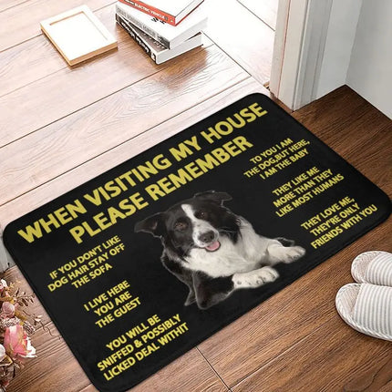  Border Collie Dog Front Floor Entrance Mat