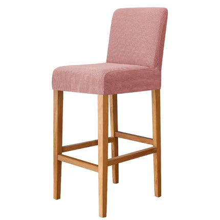 Kitchen Bar Stool Solid Jacquard Slipcover