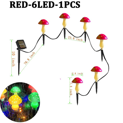 Solar Outdoor Garden Pathway Mushroom Light Sets