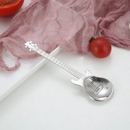 Kitchen Stainless Guitar Shaped Desert Spoons