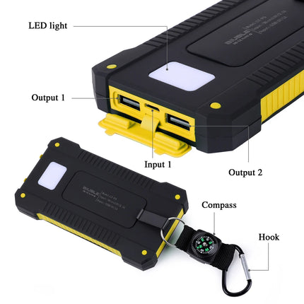 Portable Solar Power Bank 20k mah Powerbank