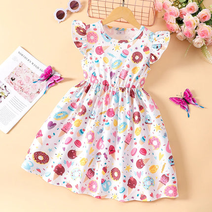 Girl Cartoon Animal Summer Ruffle Dress – Mad Fly Essentials