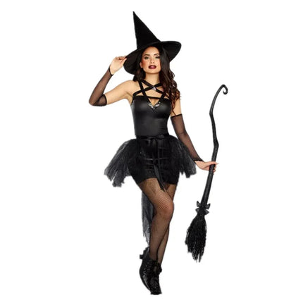 Women Gothic Black Witch Costume