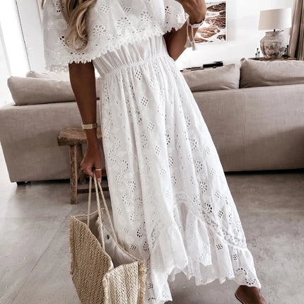 Women Retro Summer Trendy Boho White Dress