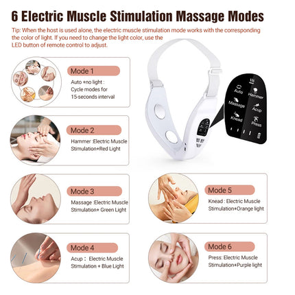 Facial Massager LED Photon Therapy Double Chin Removal