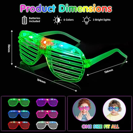 Seasonal Luminous LED Neon Party Sunglasses