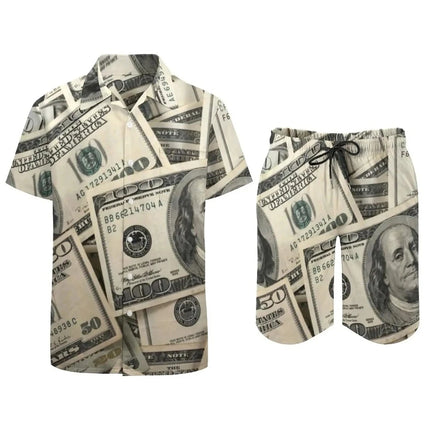 Men 3D Dollar Sign Hustling Casual Tracksuits