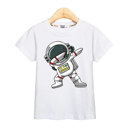 Boys Spaceman Astronaut Cotton Summer Tees